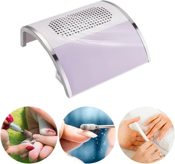 Neglestøvsuger til manicure – effektivt sugesystem og støvopsamler, 25,8x24x10cm