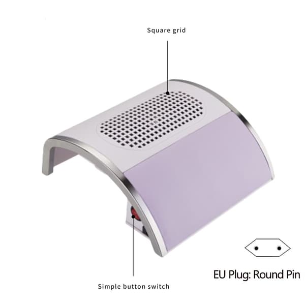 Neglestøvsuger til manicure – effektivt sugesystem og støvopsamler, 25,8x24x10cm
