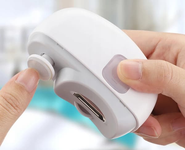 ELEKTRISK NEGLEKLIPPER TURISTFRÆSER POLERMASKINE USB HVID