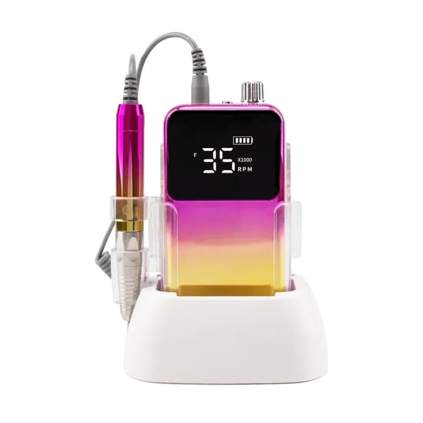 Elektrisk neglefil, 35000 RPM hastighed, trådløs design,Pink Pro, EU