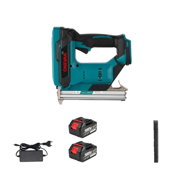 Elektrisk Naglepistol, Børsteløs Motor, Sikkerhedslås Funktion,2 Batteri EU Stik