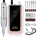 Miniatyrbild 2 av 2: Nagelborstmaskin, 45000RPM variabel hastighet, 2400mAh batteri, 10 timmars arbetstid,VIT