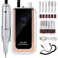 Miniatyrbild 1 av 2: Nagelborstmaskin, 45000RPM variabel hastighet, 2400mAh batteri, 10 timmars arbetstid,VIT
