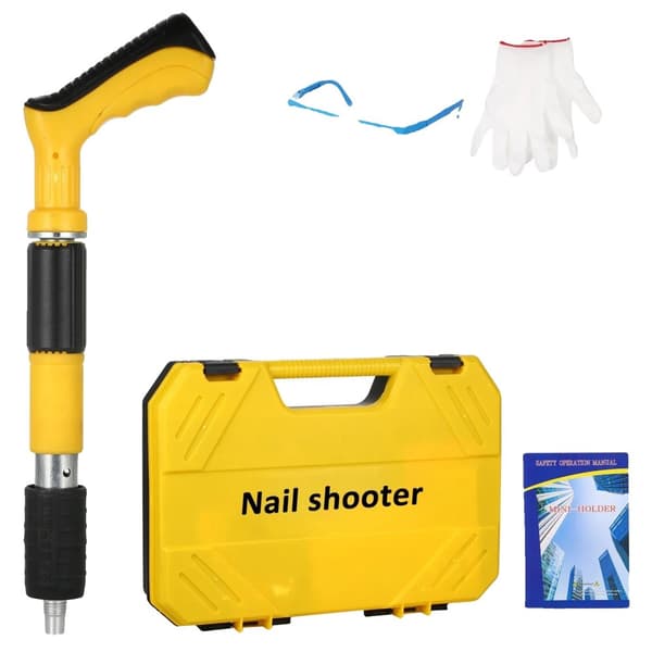 Pneumatisk spikpistol, 5-hastighets justerbart kraft, låg ljudnivå vid drift,Gul