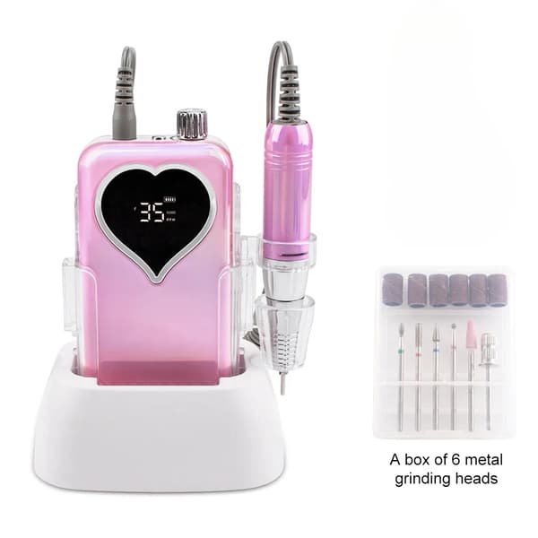 Elektrisk Manicure Boremaskine, 35000rpm Hastighed, Plastkonstruktion,EU, Hjerte