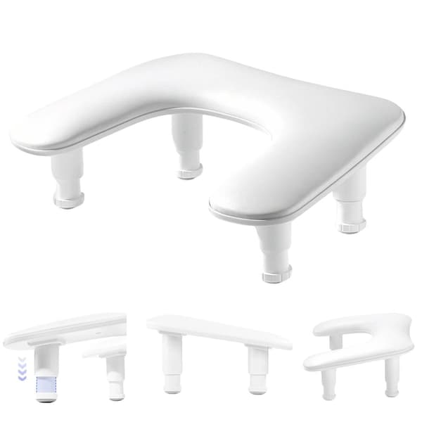 Manicurepude, Ergonomisk Design, Justerbar Højde,HVID