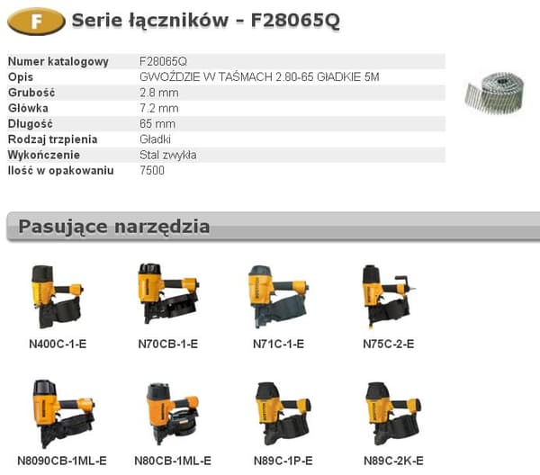 BOSTITCH SØM F 2,80 x 65mm 7500 stk. F28065Q