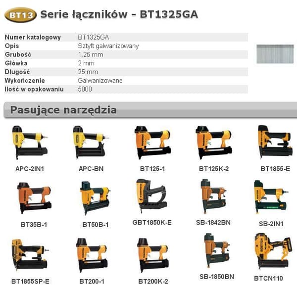 BOSTITCH PINS BT13 25mm 5000 stk.