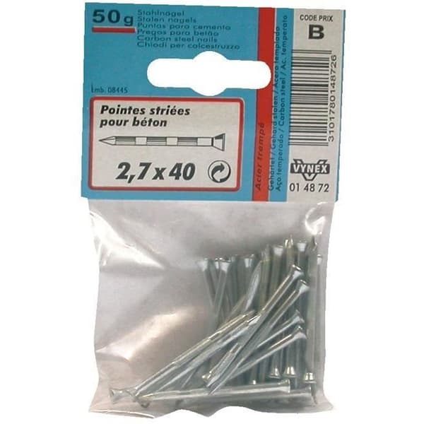 Betongspets - ruggad - förzinkad stål - 3.5x60 mm - VYNEX
