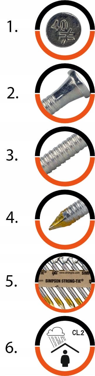 Tømrer fugesøm CNA 4,0x40mm på tape