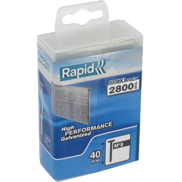 Point - Rapid Agraf - nr 8 - 40 mm - 2800 punkter - Paket med 200
