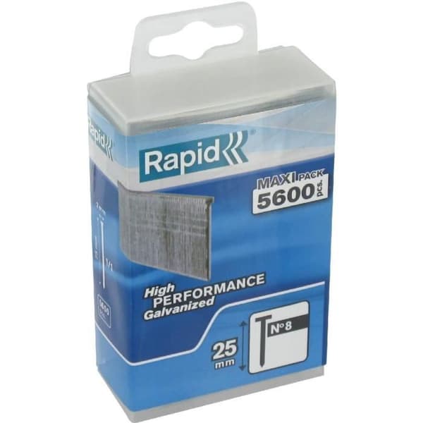 Point - Rapid Agraf - nr 8 - 25 mm - 5600 punkter - Paket med 100 st