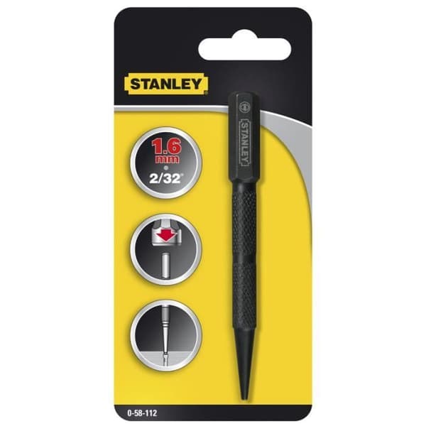 Nagelstans - Stanley - 10,2 cm - Härdat stål - Krenulerat handtag - Fyrkantigt huvud
