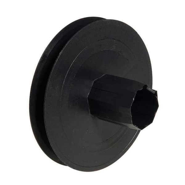 Slutarvinsch i plast med metallspets 136x40 mm. 14 mm rem