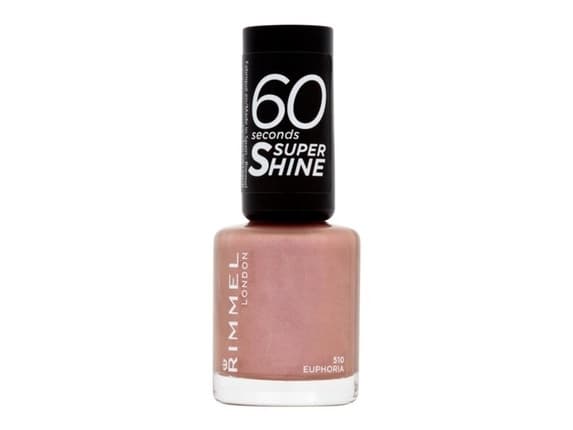 Rimmel 60 Seconds Super Shine Nail Polish - 8 ml, Euphoria nude/shimmer