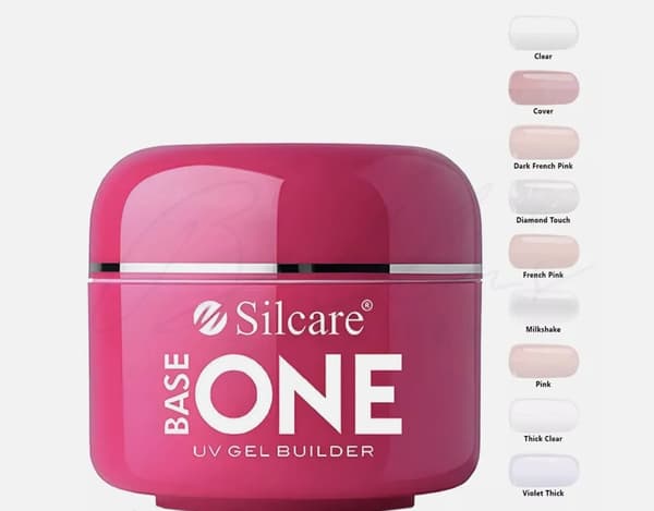 SILCARE_Gel Base kirkas kynsien rakennusgeeli One Clear 50g 50g