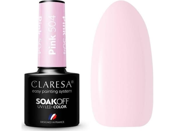 CLARESA_Soak Off UV/LED Pink hybrid varnish 504 5g