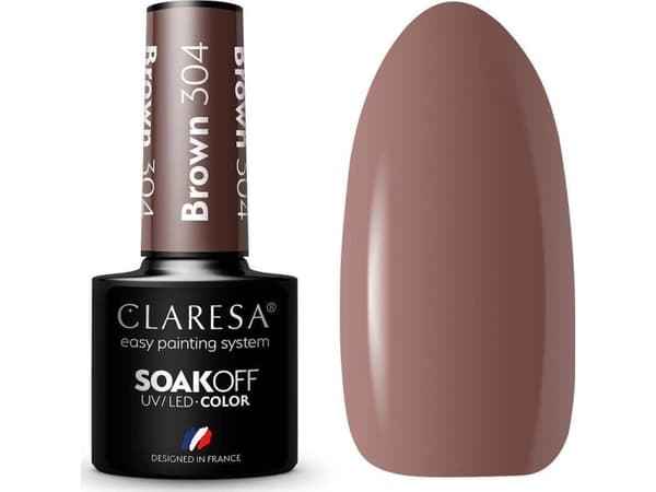 CLARESA_Soak Off UV/LED Brown hybrid polish 304 5g