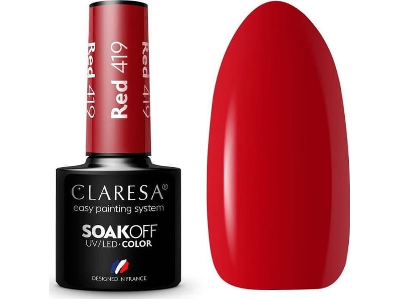 Claresa Claresa Soak Off UV/LED Red hybrid varnish 419 5g | FREE DELIVERY FROM 250 PLN