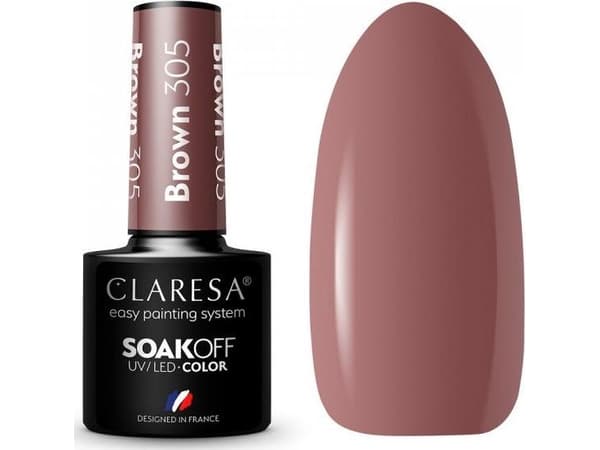 CLARESA_Soak Off UV/LED Brown hybrid polish 305 5g