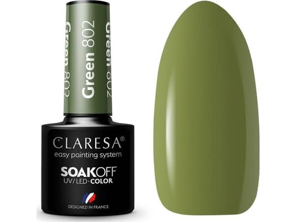 Claresa Claresa Soak Off UV/LED Green hybrid varnish 802 5g