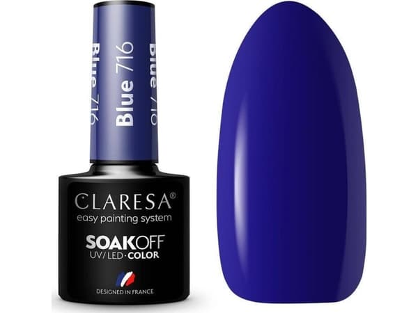 Claresa Claresa Soak Off UV/LED Blue hybrid varnish 716 5g