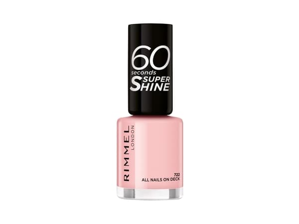 Rimmel 60 Seconds Super Shine, Rosa, All Nails on Deck, Färgande, 1 styck, Glansigt, Flaska