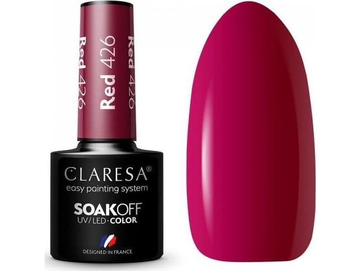 Claresa Claresa Soak Off UV/LED Red hybrid varnish 426 5g
