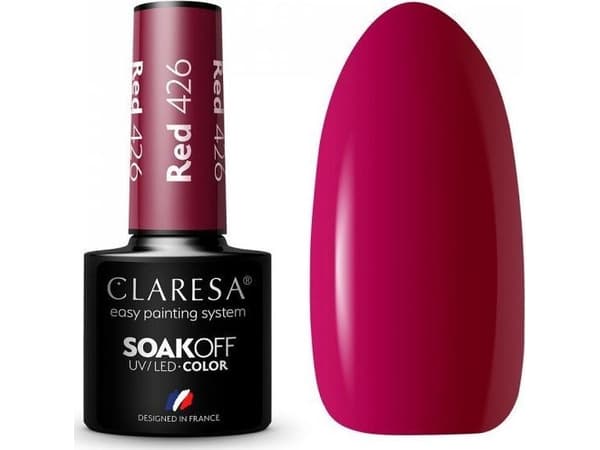 CLARESA_Soak Off UV/LED Red Hybrid Varnish 426 5g