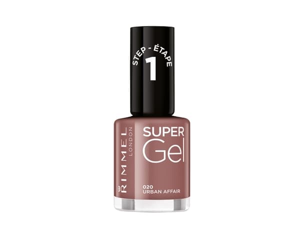 Rimmel Super Gel Nail Polish, 020 Urban affair, List Of Ingredients: Butyl Acetate, Ethyl Acetate, Nitrocellulose, Acetyl Tributyl Citrate,..., Step