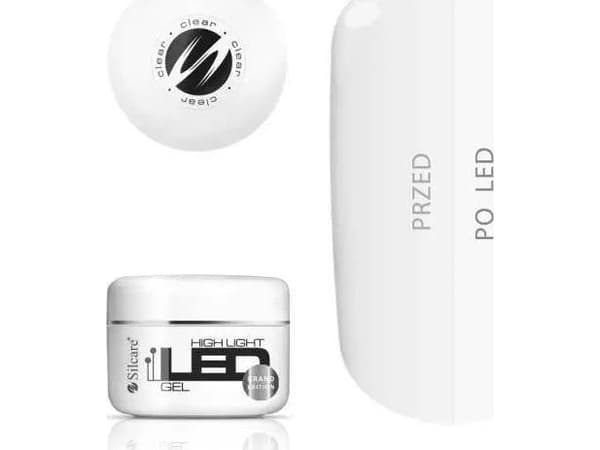 SILCARE_High Light Led Gel medium-tjock enkelfasig nagel gel Clear 100g