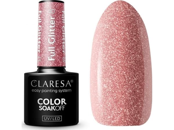 Activeshop CLARESA Hybrid lakk FULL GLITTER 8 -5g