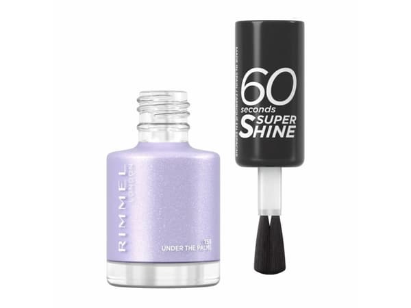 Rimmel London 60 seconds Supershine 153 Under the Palms, Violet, Under the Palms, Coloring, Ultra gloss, 240 h, BUTYL ACETATE, ETHYL ACETATE, NITROCE