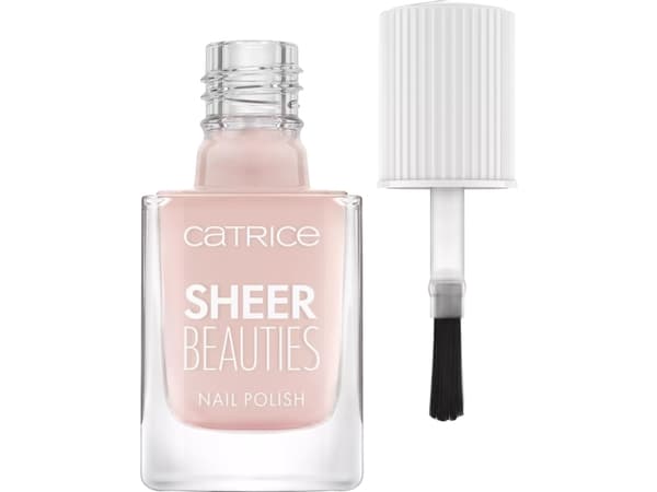 CATRICE Sheer Beauties Nail Polish, 10,5 ml, Rosa, Roses Are Rosy, Farging, Whitening, Translucent, Shimmer