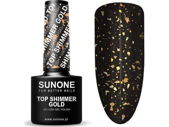 SUNONE_Top Shimmer No Wipe hybrid top Gold 5ml