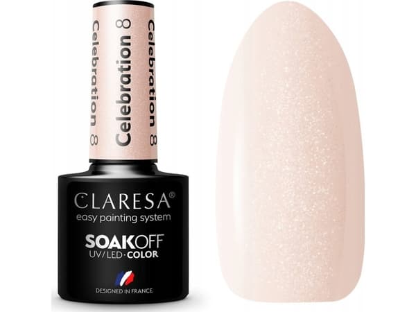CLARESA_Soak Off UV/LED Celebration hybrid varnish 08 5g