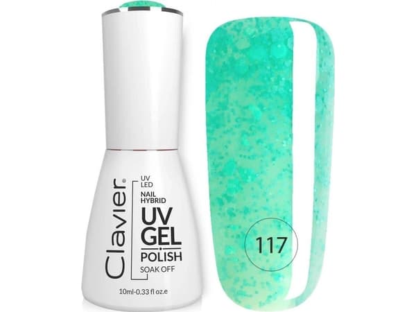 Clavier Ylellinen hybridilakka holografisilla pilkuilla 117 Summer Paradise 10ml