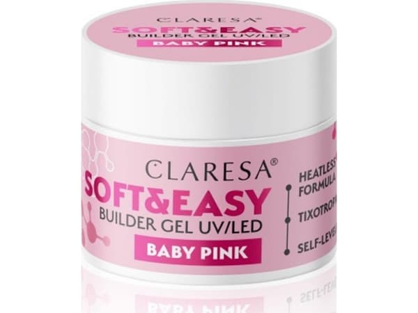 Claresa CLARESA BUILDING GEL SOFT&EASY GEL BABY PINK 12G