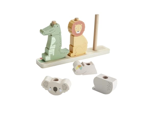 Fisher-Price Wooden Stack & Sort Animals, 1 yr(s), Wood, Multicolour