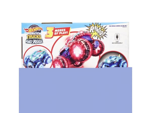 Hot Wheels Monster Trucks 1:15 Scale HW MEGA-WREX ALIVE RC Vehicle, Monster truck, 1:15, 5 yr(s)