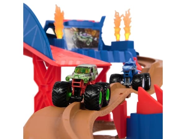 Monster Jam MONSTER JAM launch track with two vehicles Supercharge Speedway, 6071089