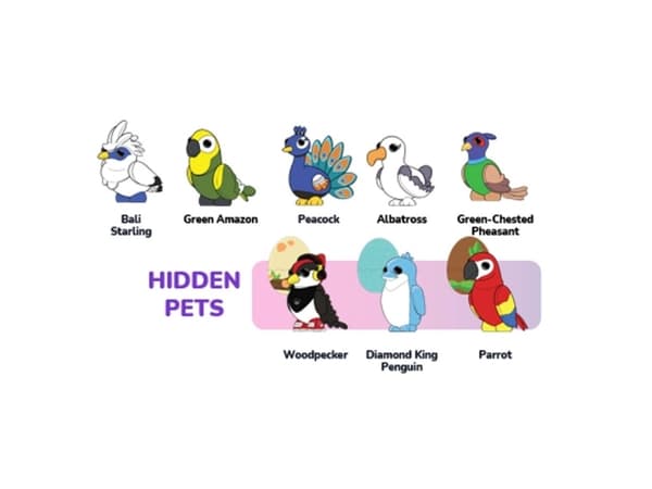 Adopt Me 6 Figure Pack - Feathered Friends