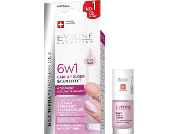 EVELINE_6in1 Pleie &amp; Farge Pink Pearl neglebalsam 5ml