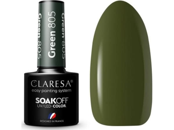 CLARESA_Soak Off UV/LED Grønn hybridlakk 805 5g