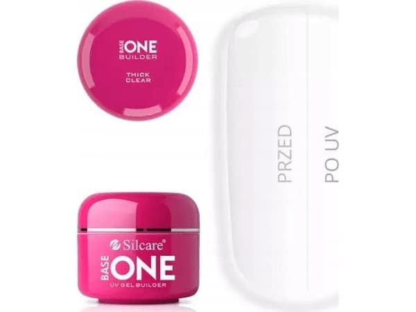 SILCARE_Base One UV Gel Builder Tykk Klar neglebyggende gel 15g