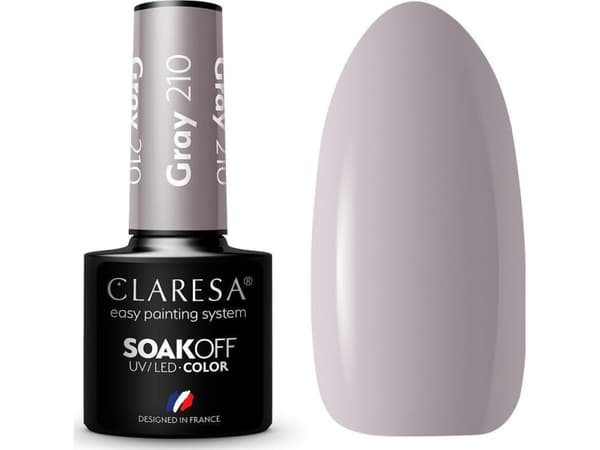 Claresa Claresa Soak Off UV/LED Grå hybridlack 210 5g