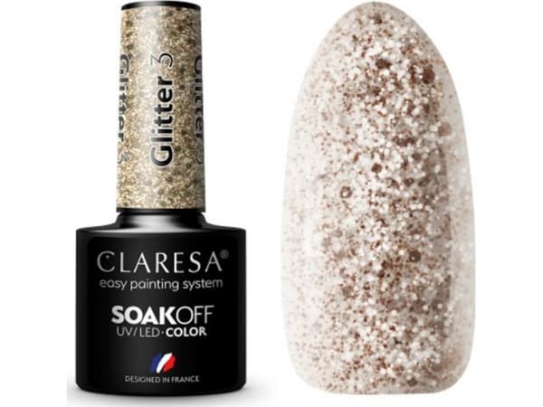 Claresa CLARESA Hybrid neglelakk GLITTER 3 -5g