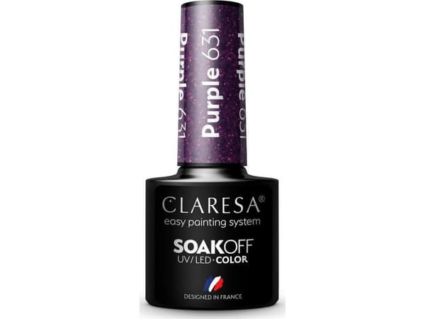 CLARESA_Soak Off UV/LED Purple hybrid varnish 631 5g