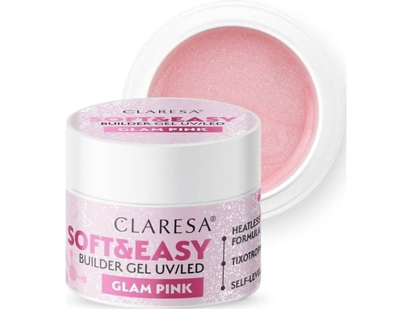 Claresa CLARESA Soft&Easy Builder neglebyggende gel - Glam Pink 12g