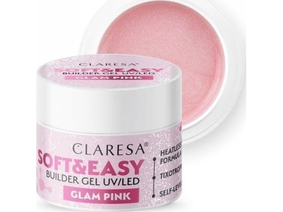 Claresa CLARESA Soft&Easy Builder neglebyggende gel - Glam Pink 90g
